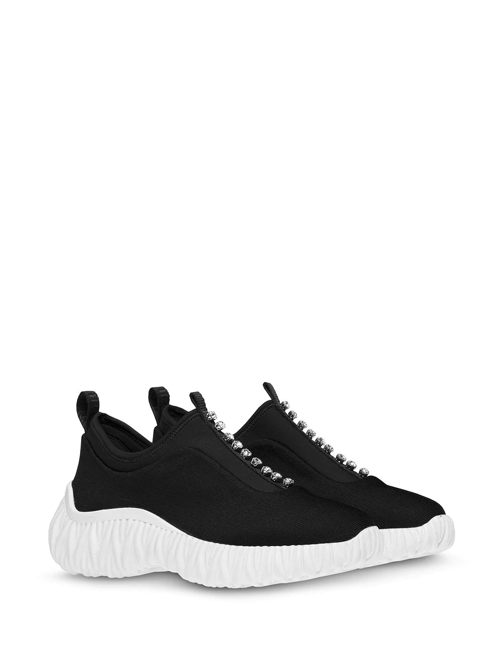 stretch knit slip-on sneakers - 2