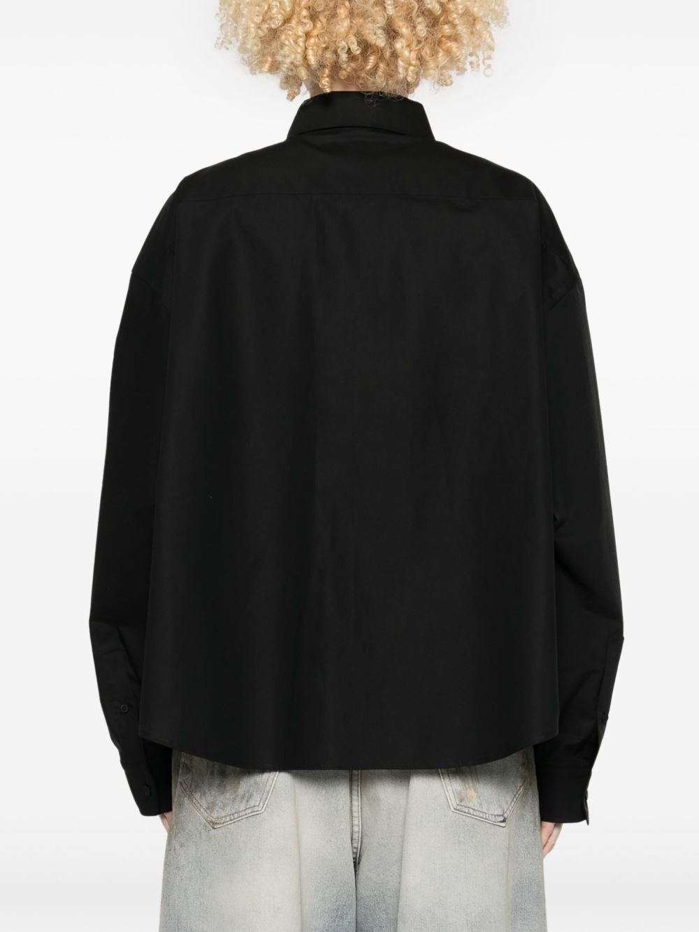 logo-embroidered shirt - 4