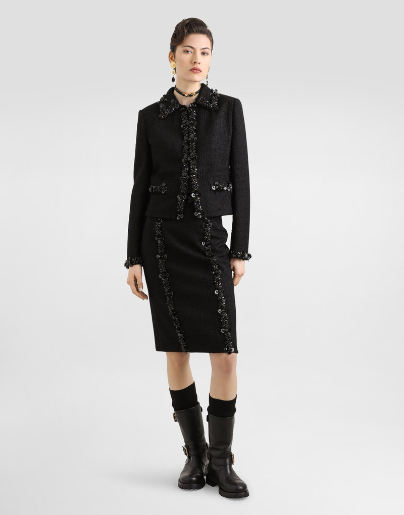 Dolce & Gabbana Short jacket in stretch mat outlook