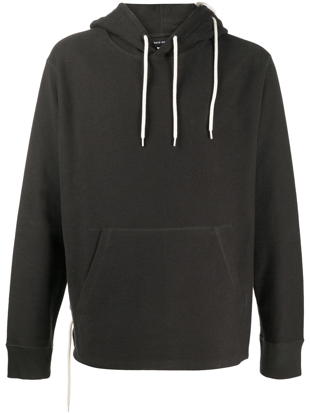 contrast drawstring hoodie - 1