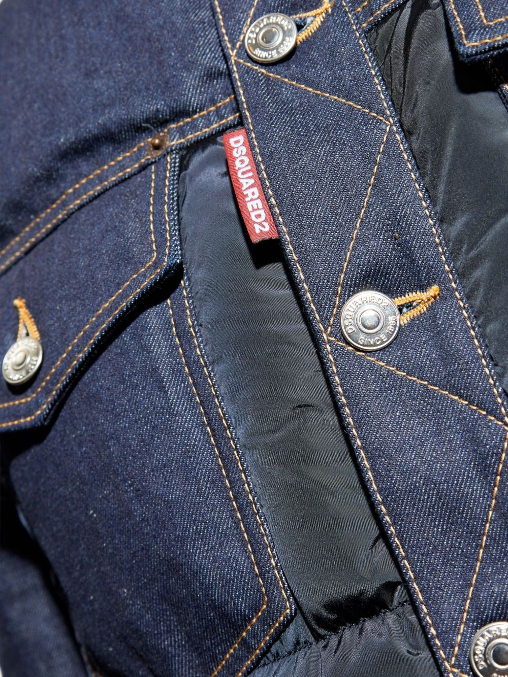 denim quilted jacket - 5