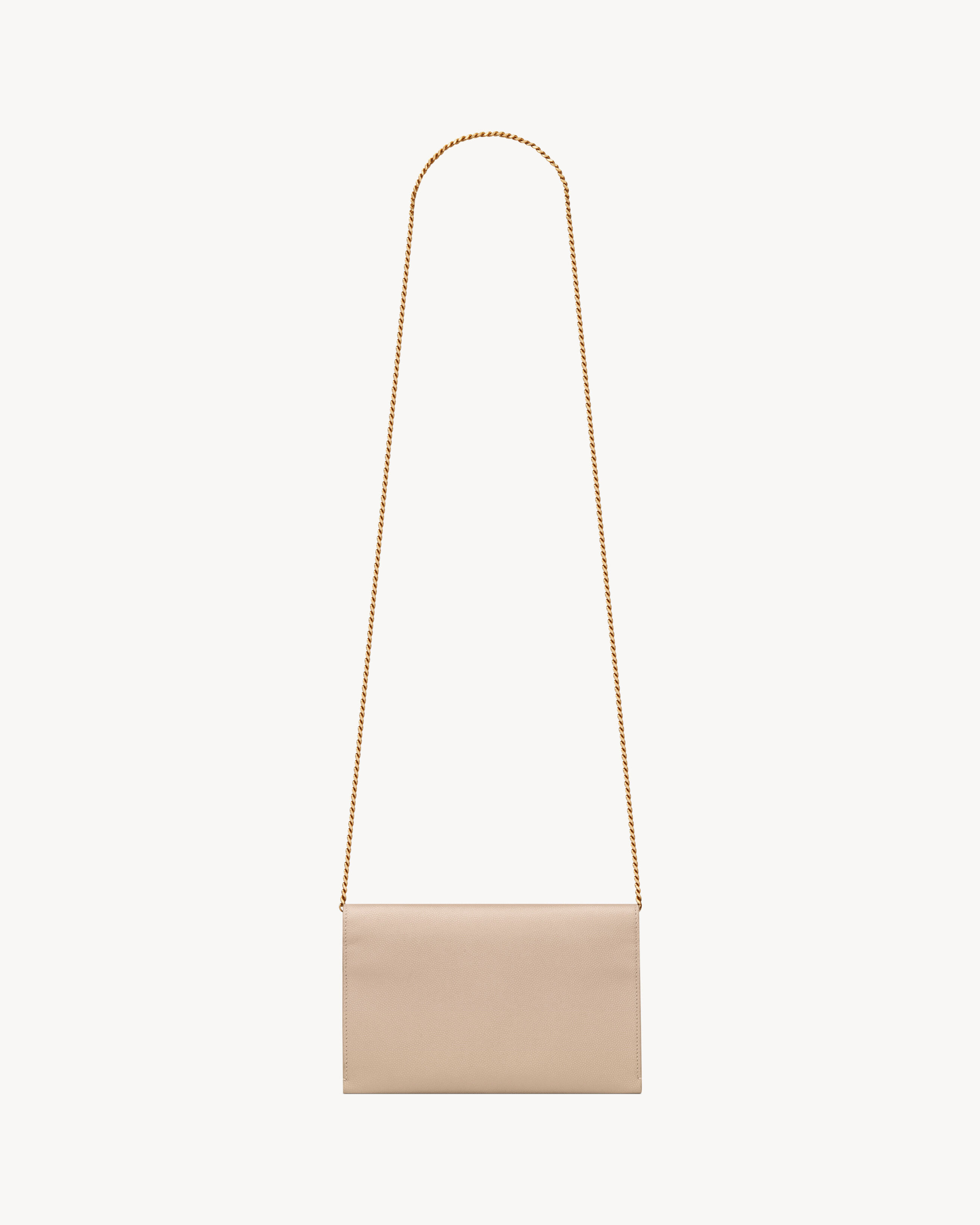 UPTOWN CHAIN WALLET IN GRAIN DE POUDRE EMBOSSED LEATHER - 3