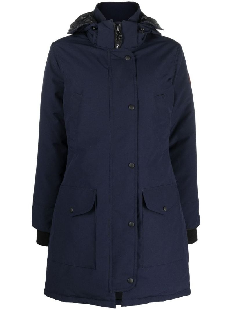 zip-up padded down coat - 1