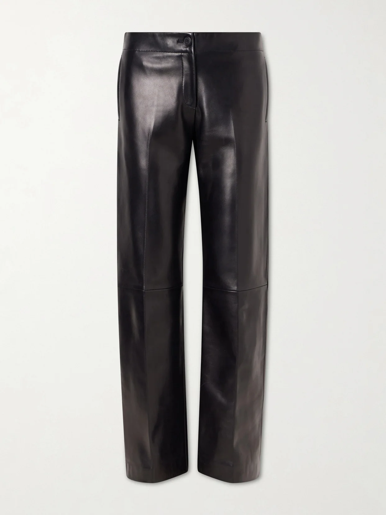 Mita Leather Straight-leg Pants - 1