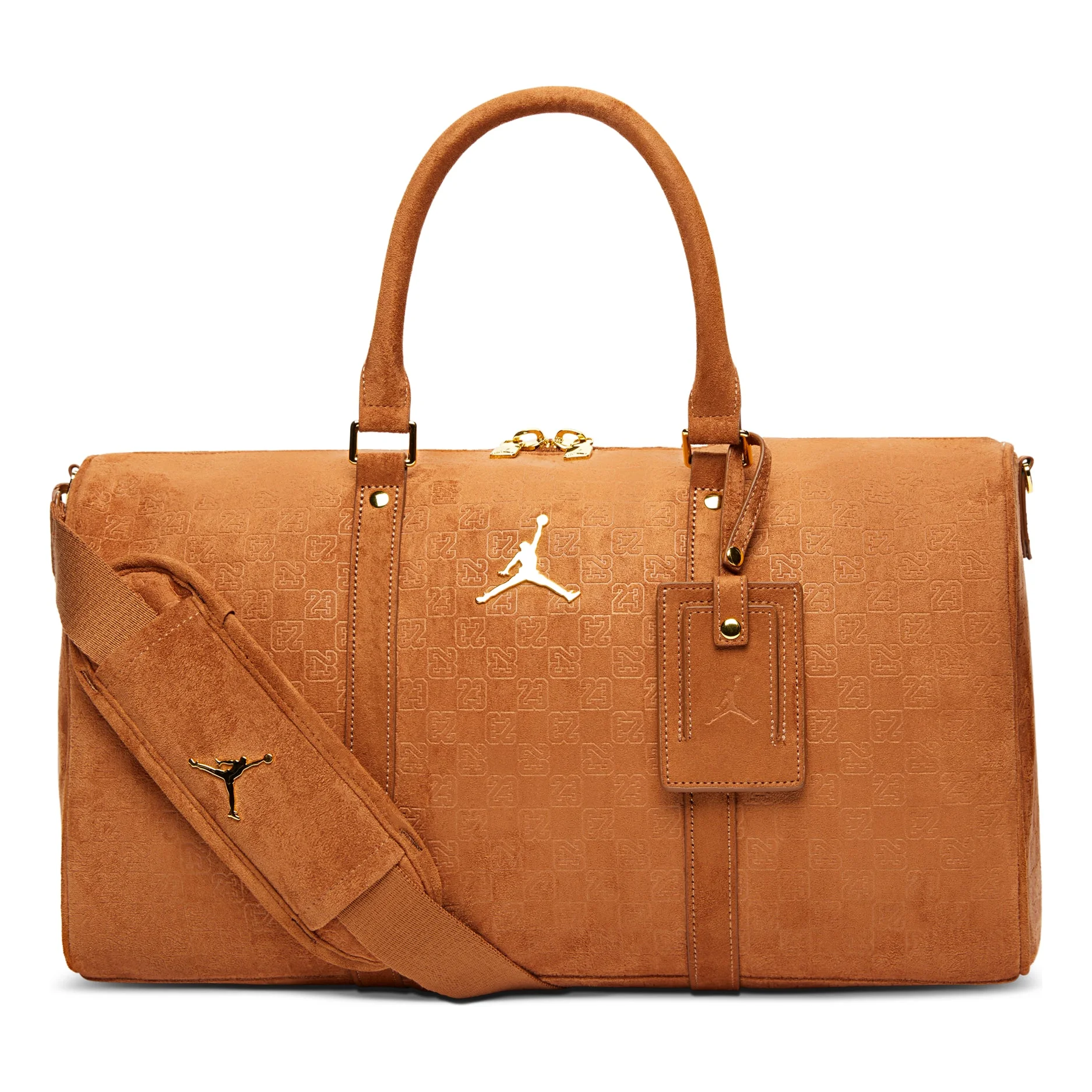 Jordan Suede Monogram Duffel 25L 'Cognac' IQ5742-299 - 1