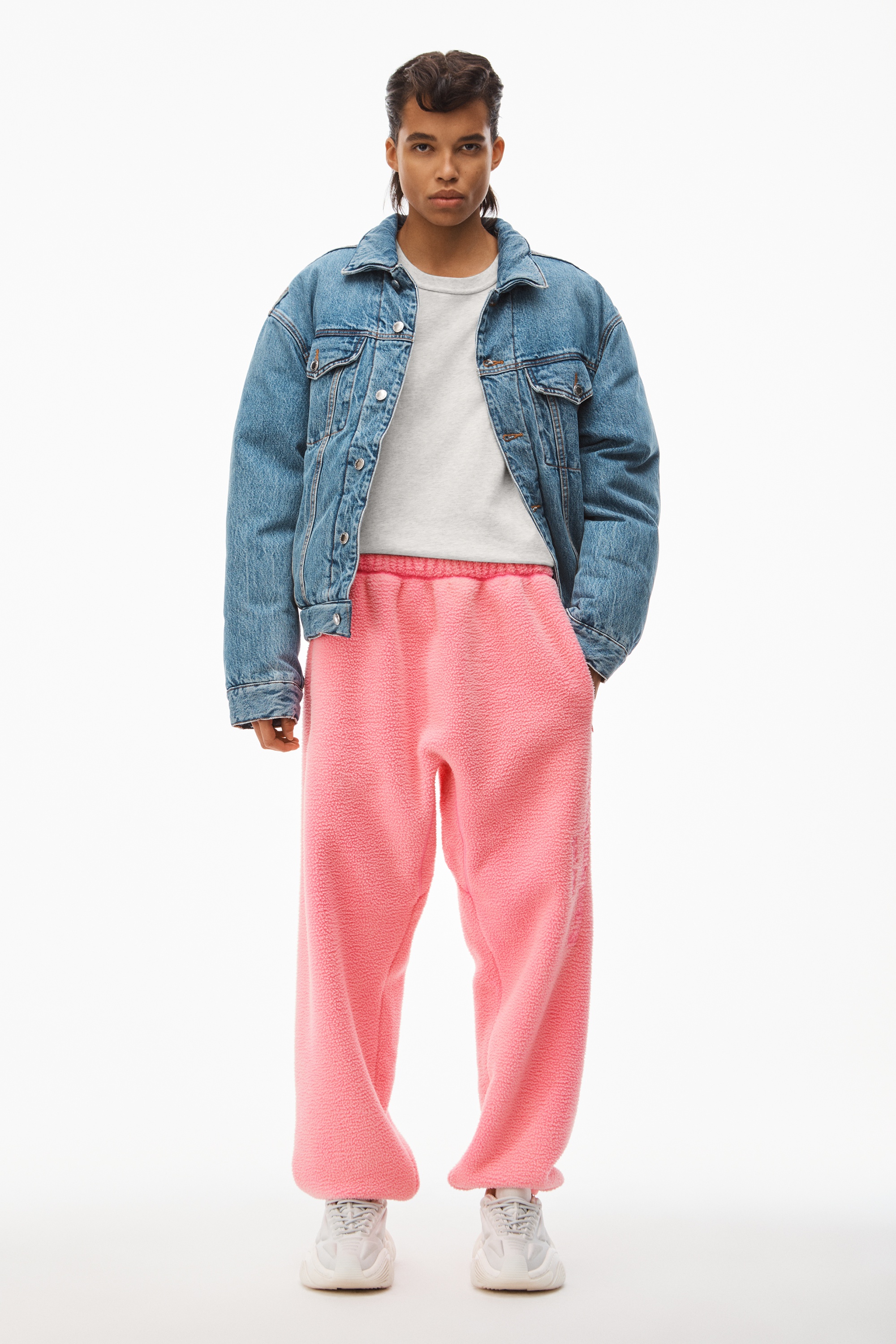 EMBOSSED LOGO SWEATPANT IN TEDDY FLEECE - 2