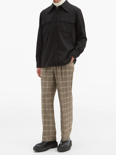 Our Legacy Straight-leg checked tweed trousers outlook