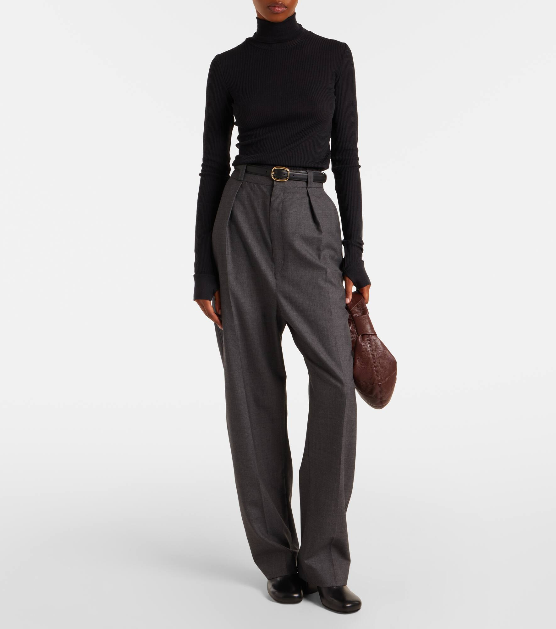 Wool turtleneck top - 2
