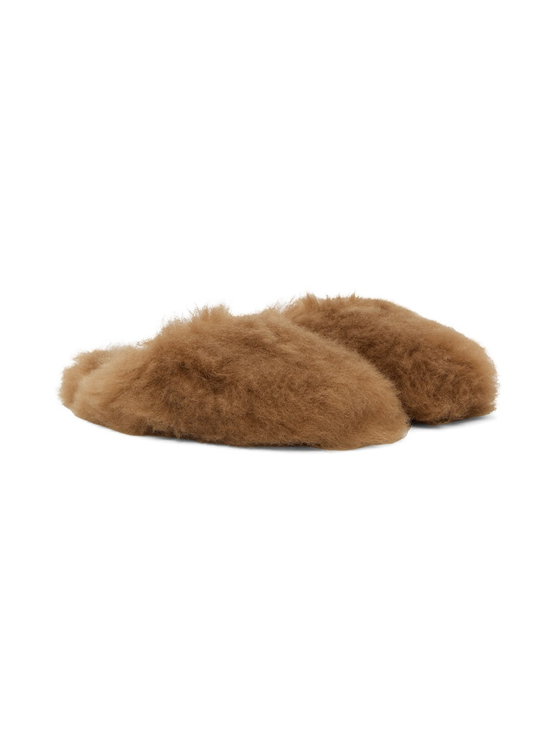 Brown Shearling Slippers 4