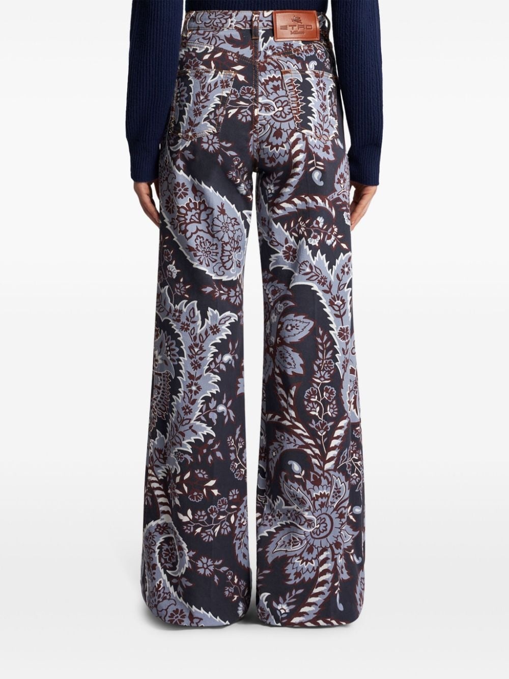 paisley-print flared jeans - 4