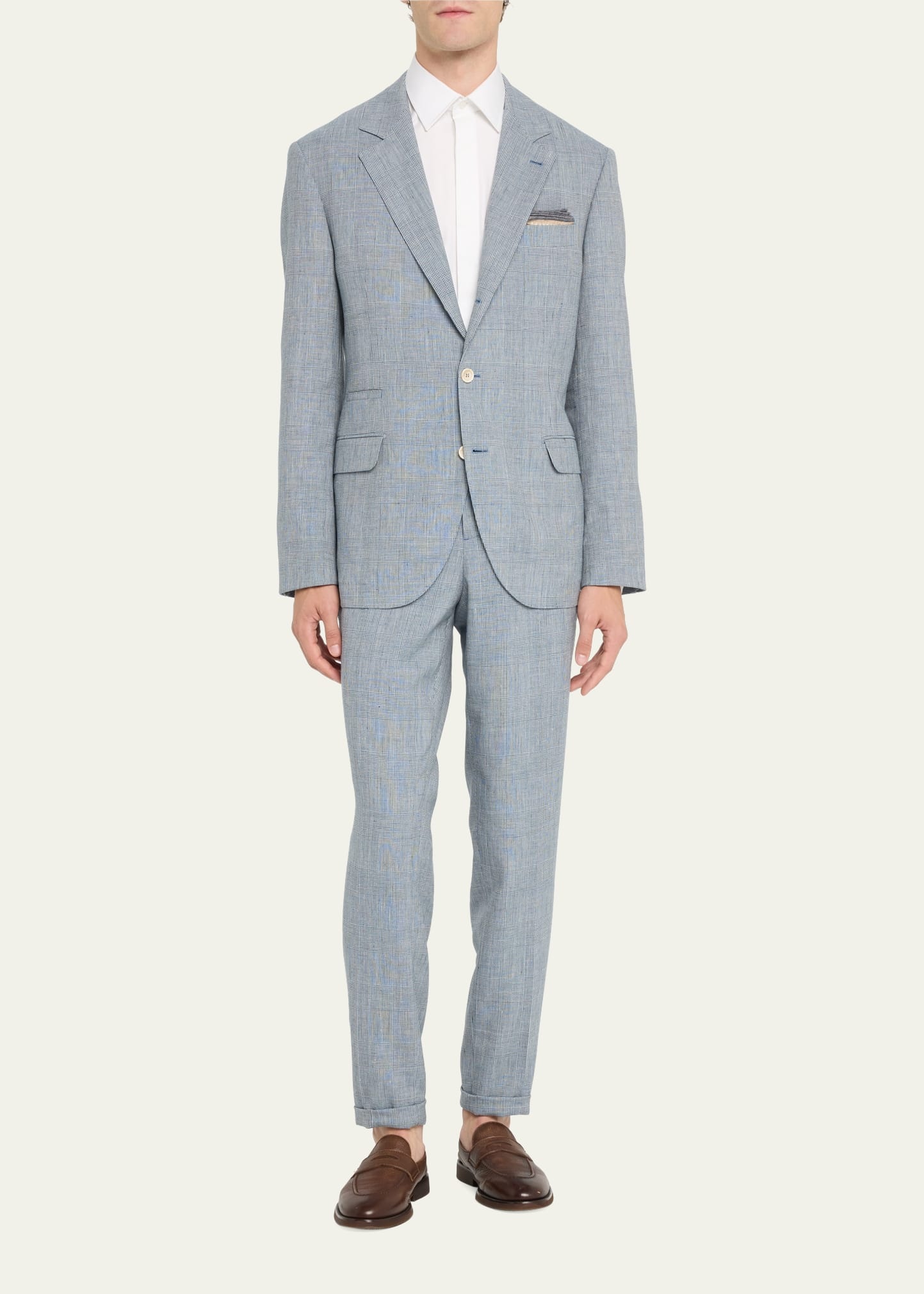 Men's Paid Linen-Wool Suit - 2