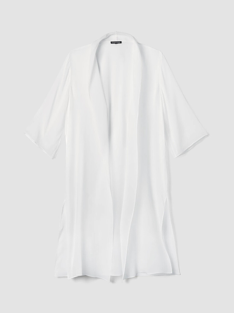 Sheer Silk Georgette High Collar Jacket 1