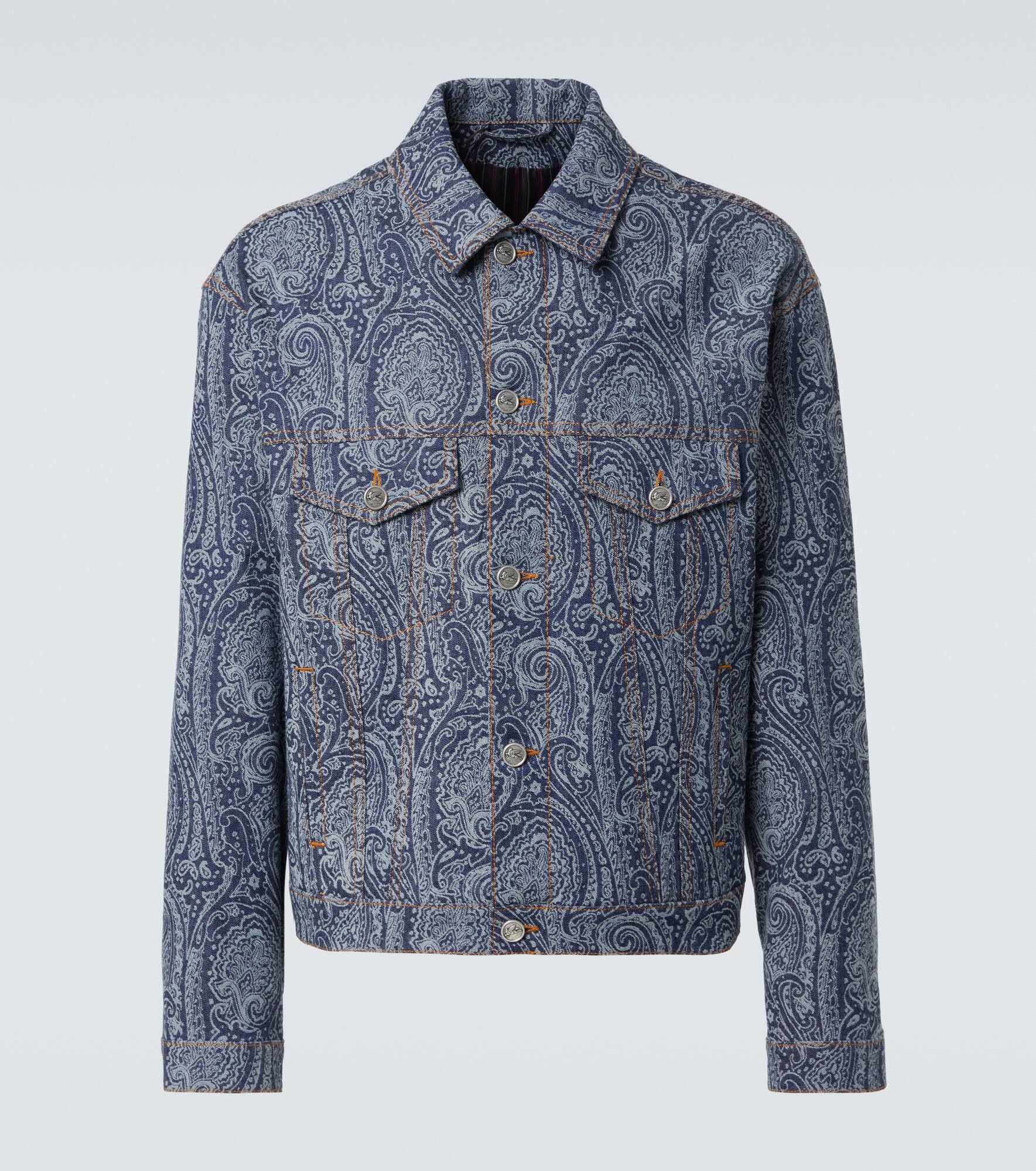 Paisley denim jacket - 1