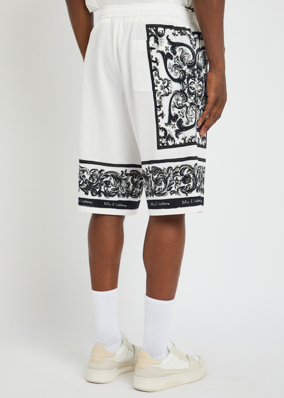 Dolce & Gabbana Printed Piqué Cotton Shorts - 3