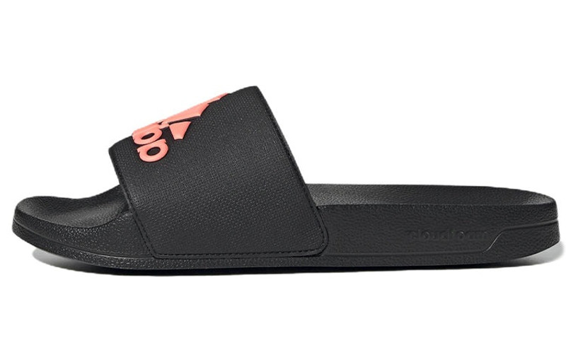 adidas adidas Adilette Cozy Wear-Resistant Black Unisex Slippers 'Black Pink' GZ3778 outlook