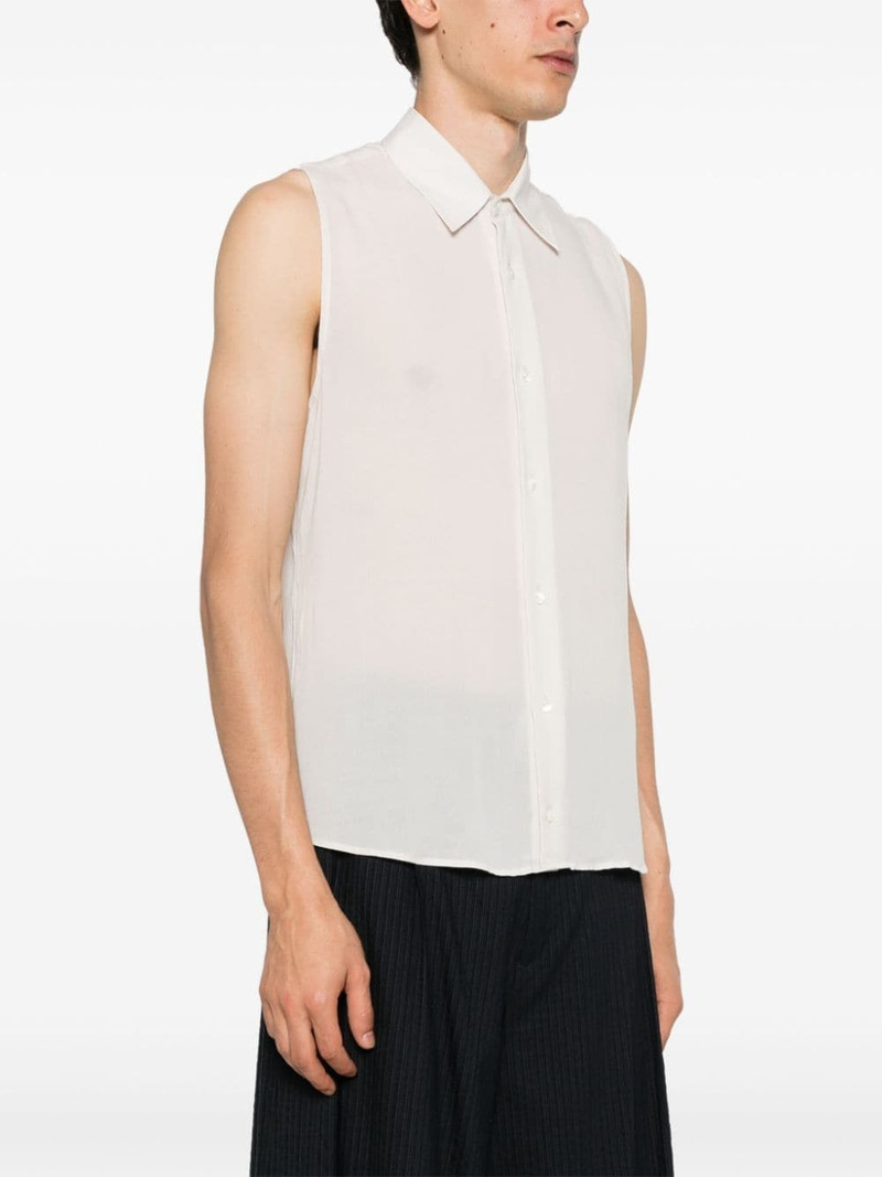 straight-collar crepe shirt 4