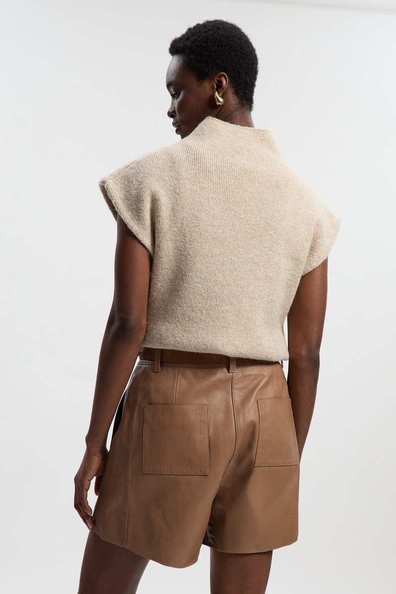 Leather Tailored Shorts 5
