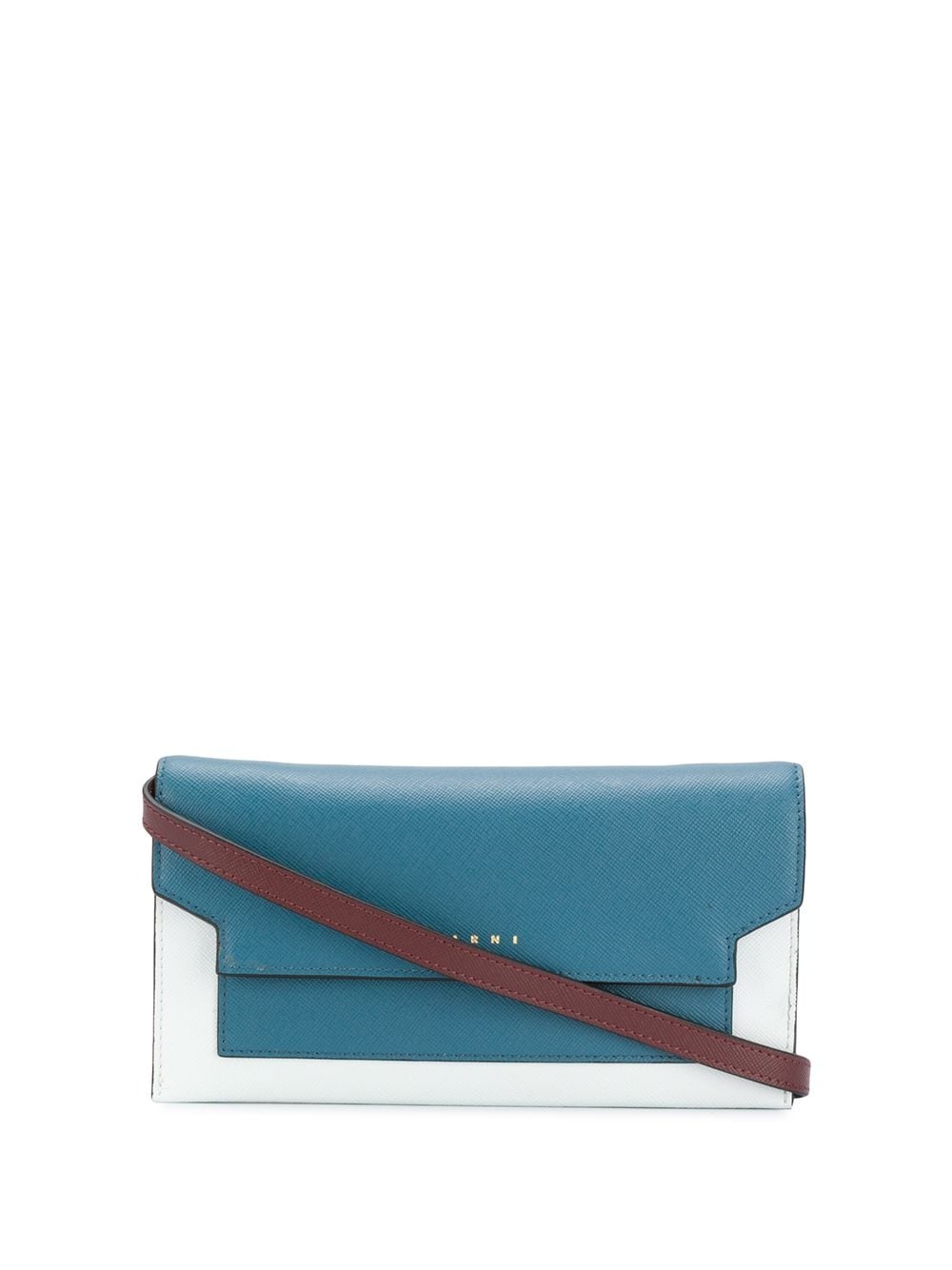 colour-block panelled clutch bag - 1