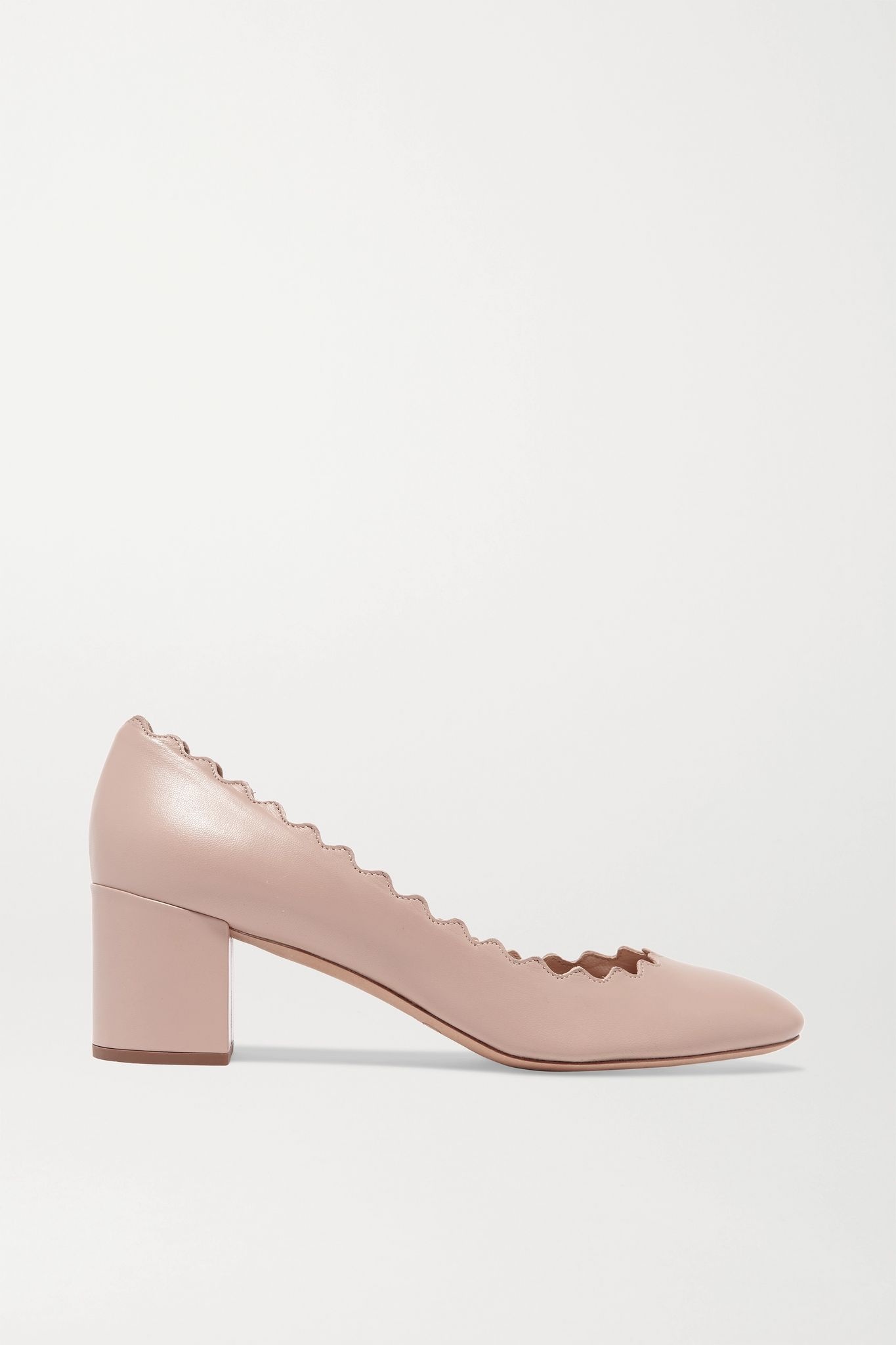 Lauren scalloped leather pumps - 1