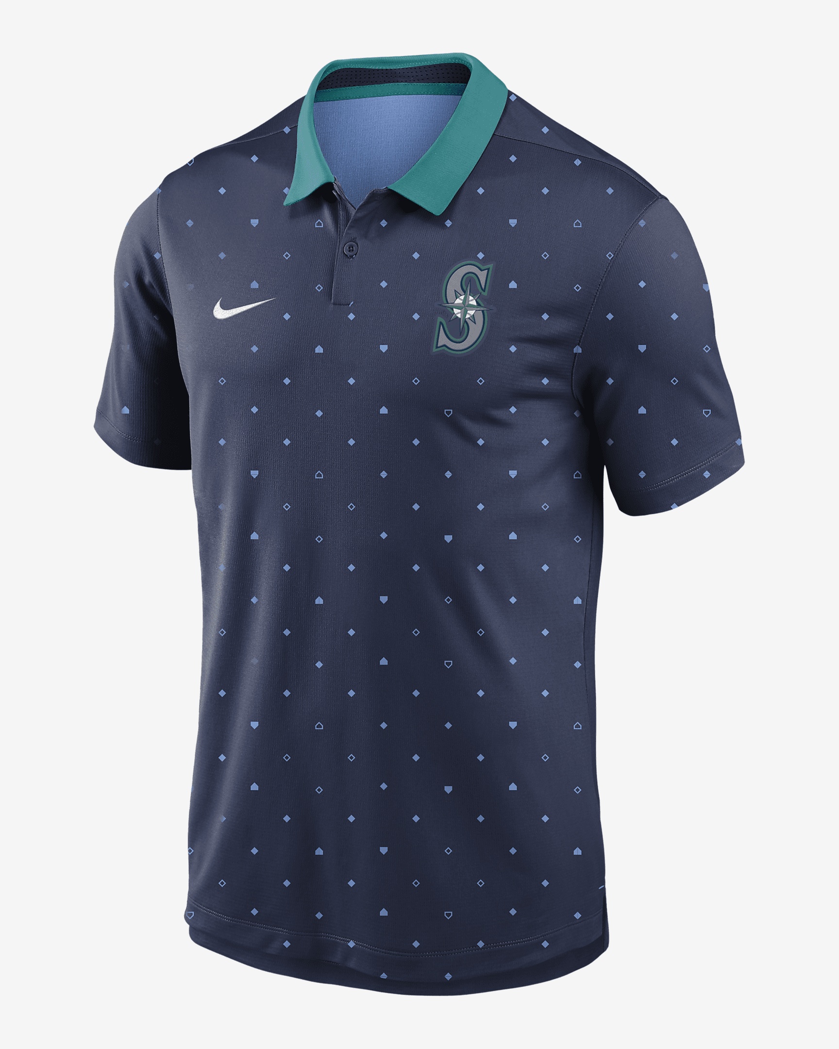 Seattle Mariners Legacy Icon Vapor Nike Men's Dri-FIT MLB Polo - 1