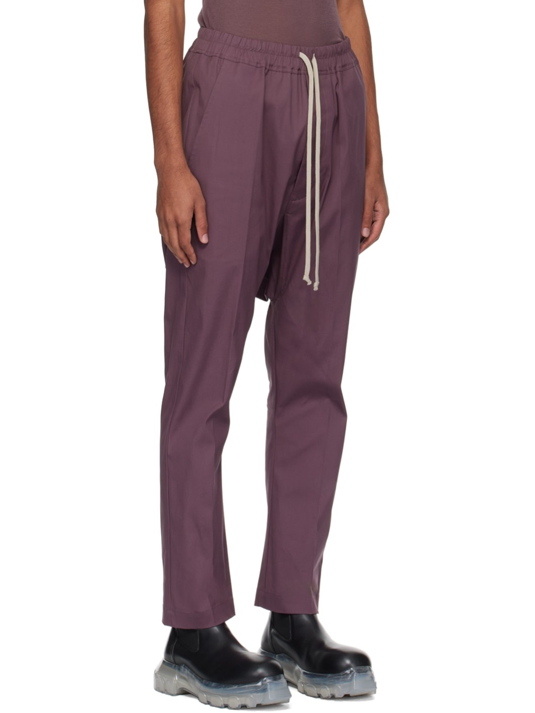 Purple Drawstring Trousers - 2