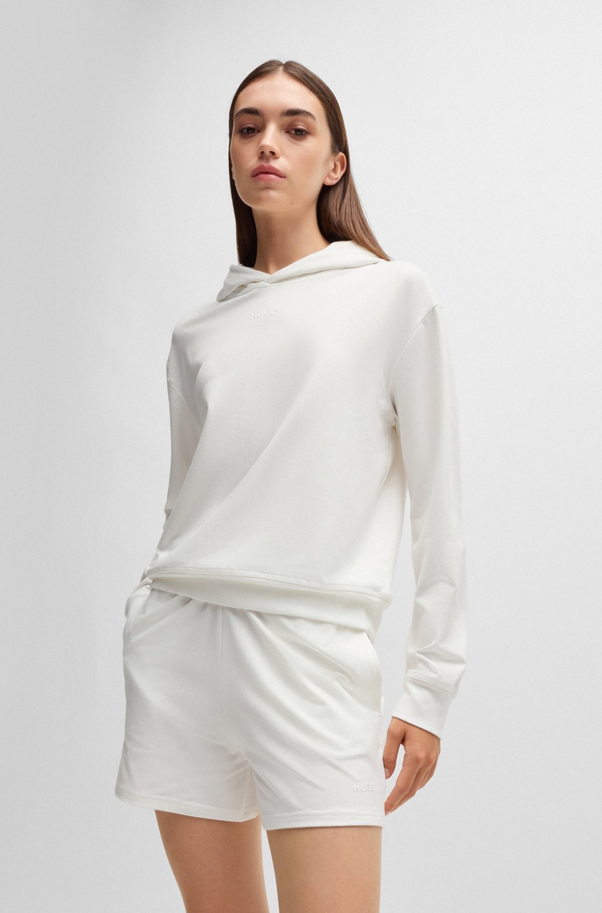 STRETCH-JERSEY HOODIE WITH LOGO PRINT - 2