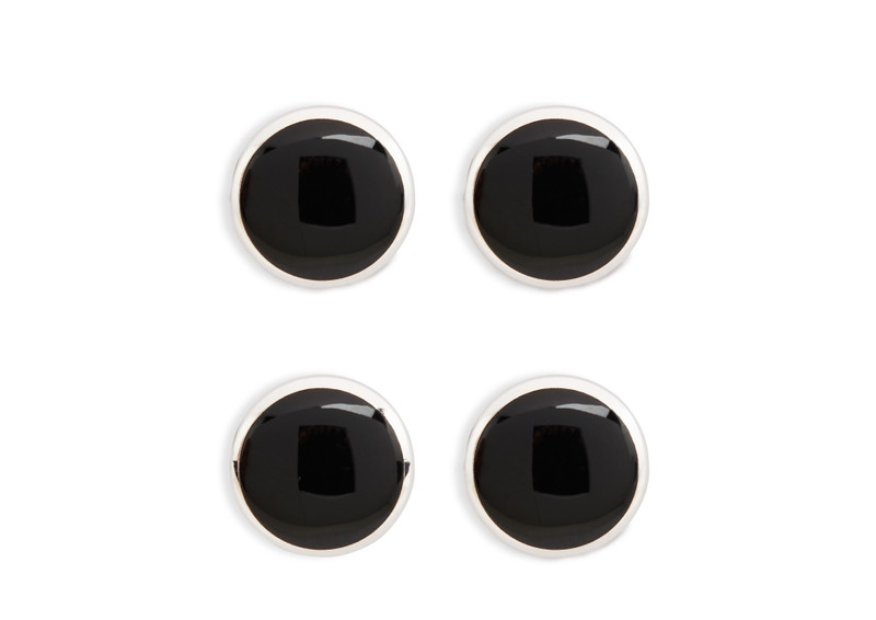 ONYX ROUND SHIRT STUDS 1