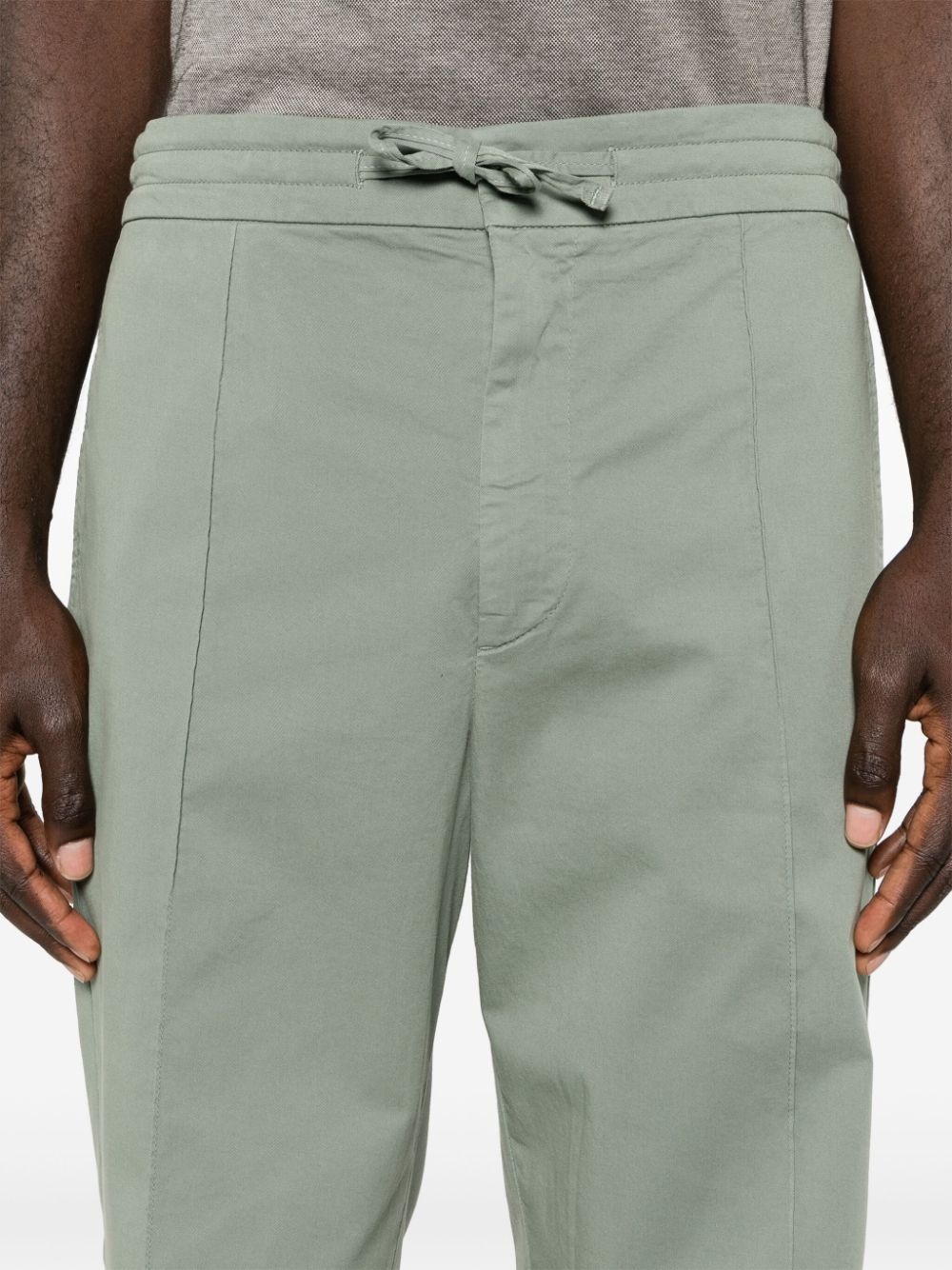 drawstring-waist straight-leg trousers - 5