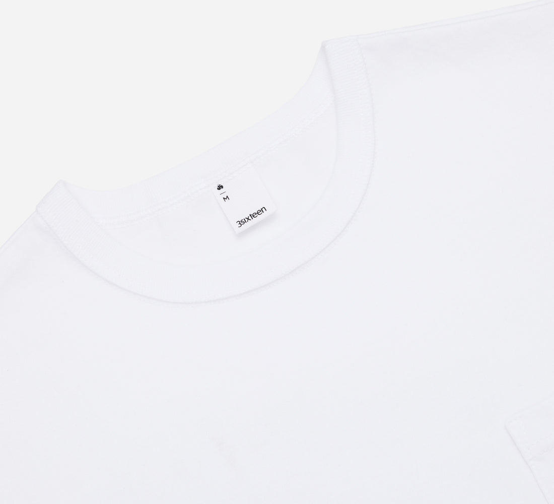 Heavyweight Pocket T-Shirt - White (2 Pack) - 3