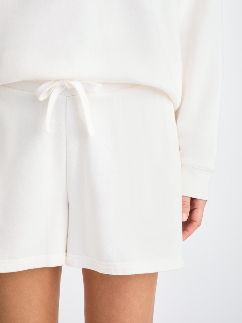 Women's Sweat Shorts Quinn Cotton Modal White 3