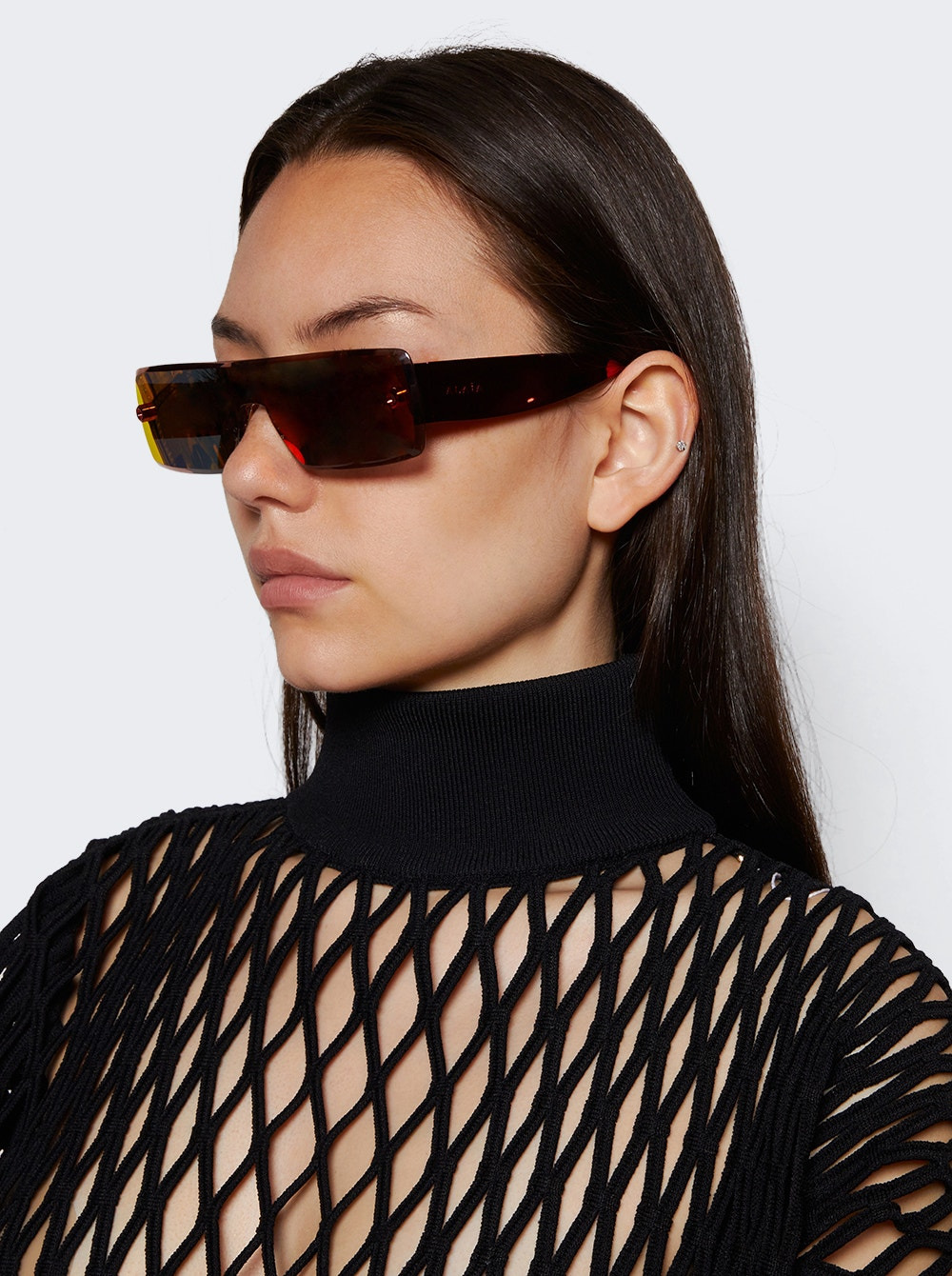 Narrow Mask Sunglasses Red - 3