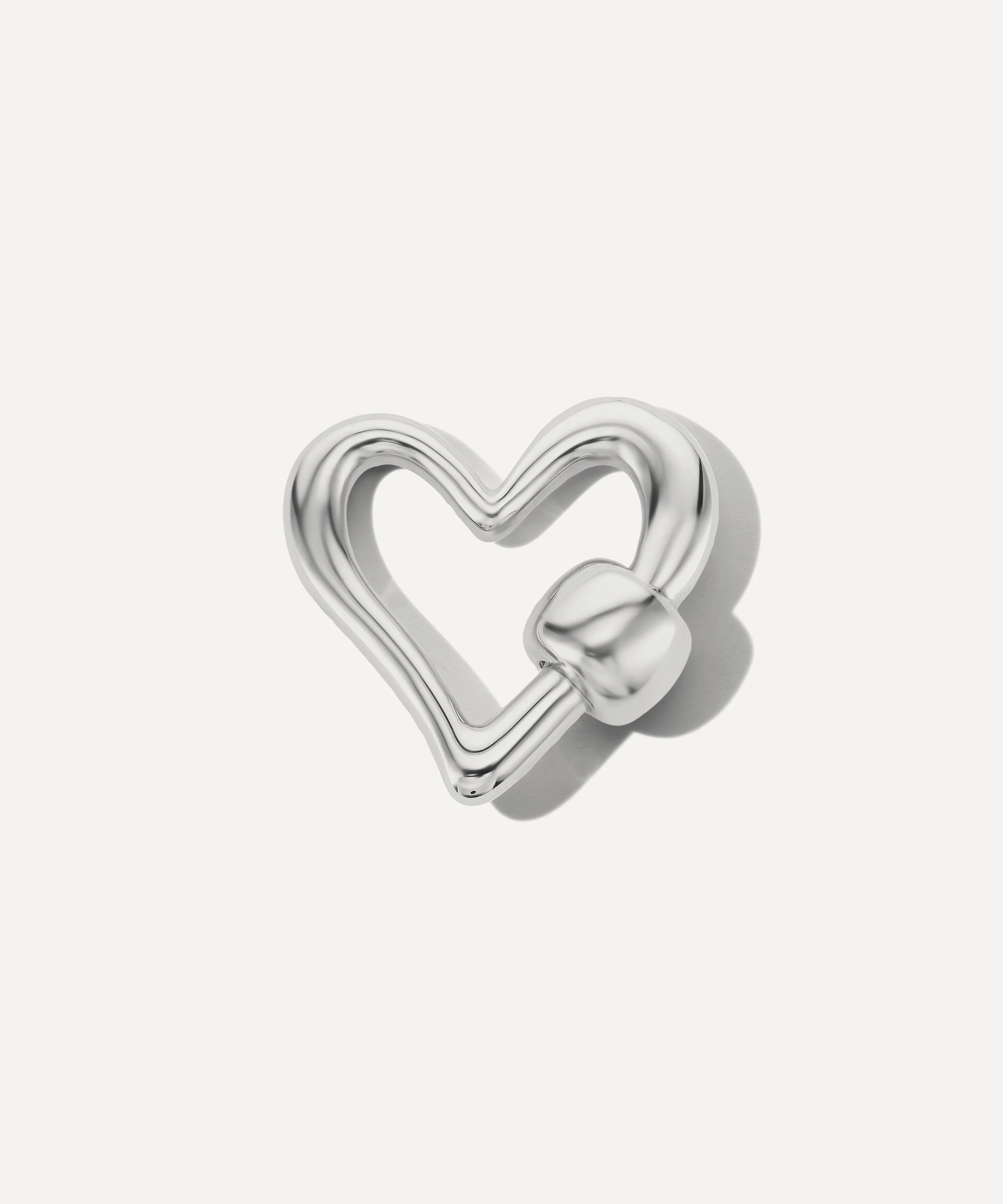 Silver Freeform Heartlock - 1