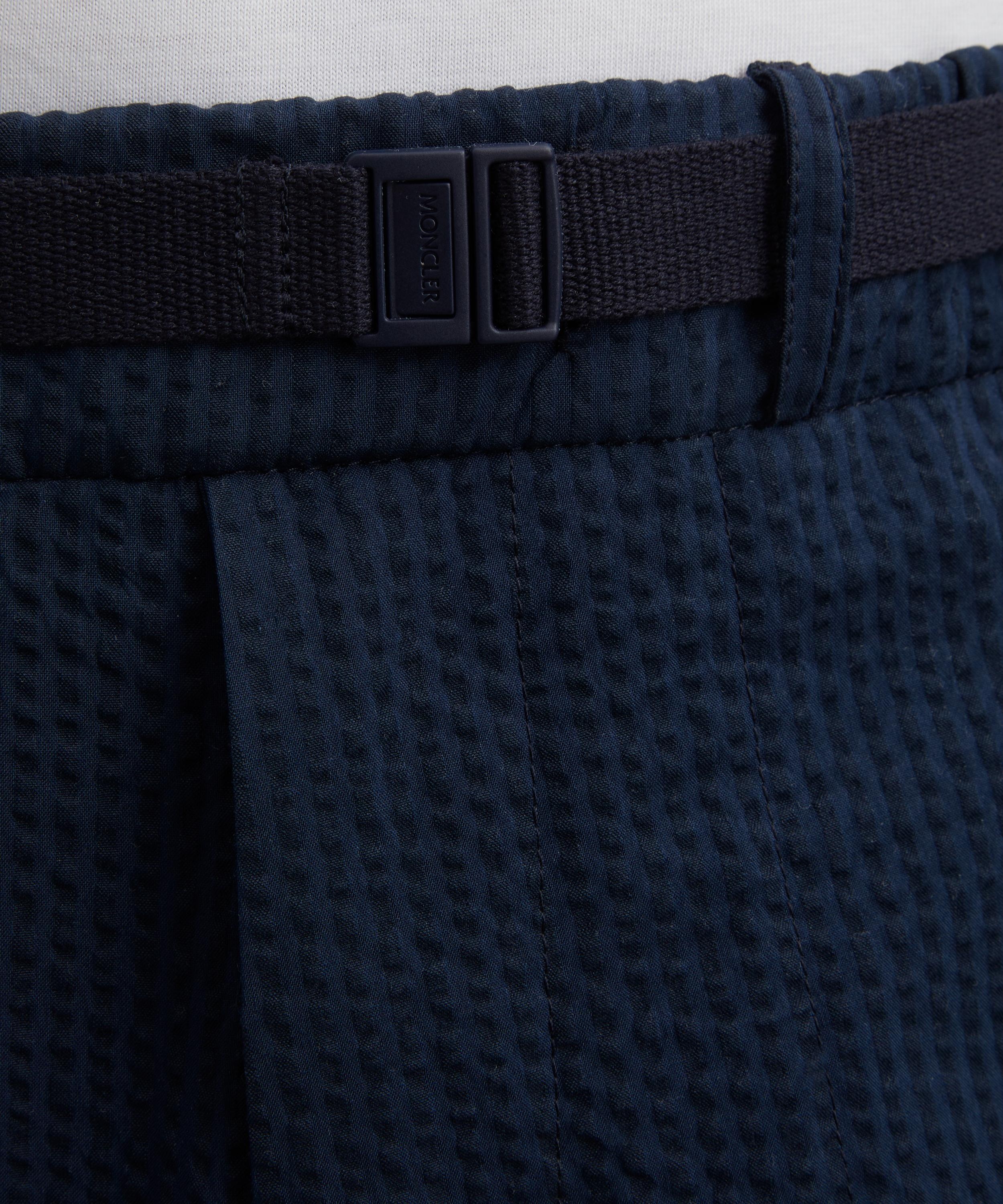 Dark Blue Seersucker Trousers - 5