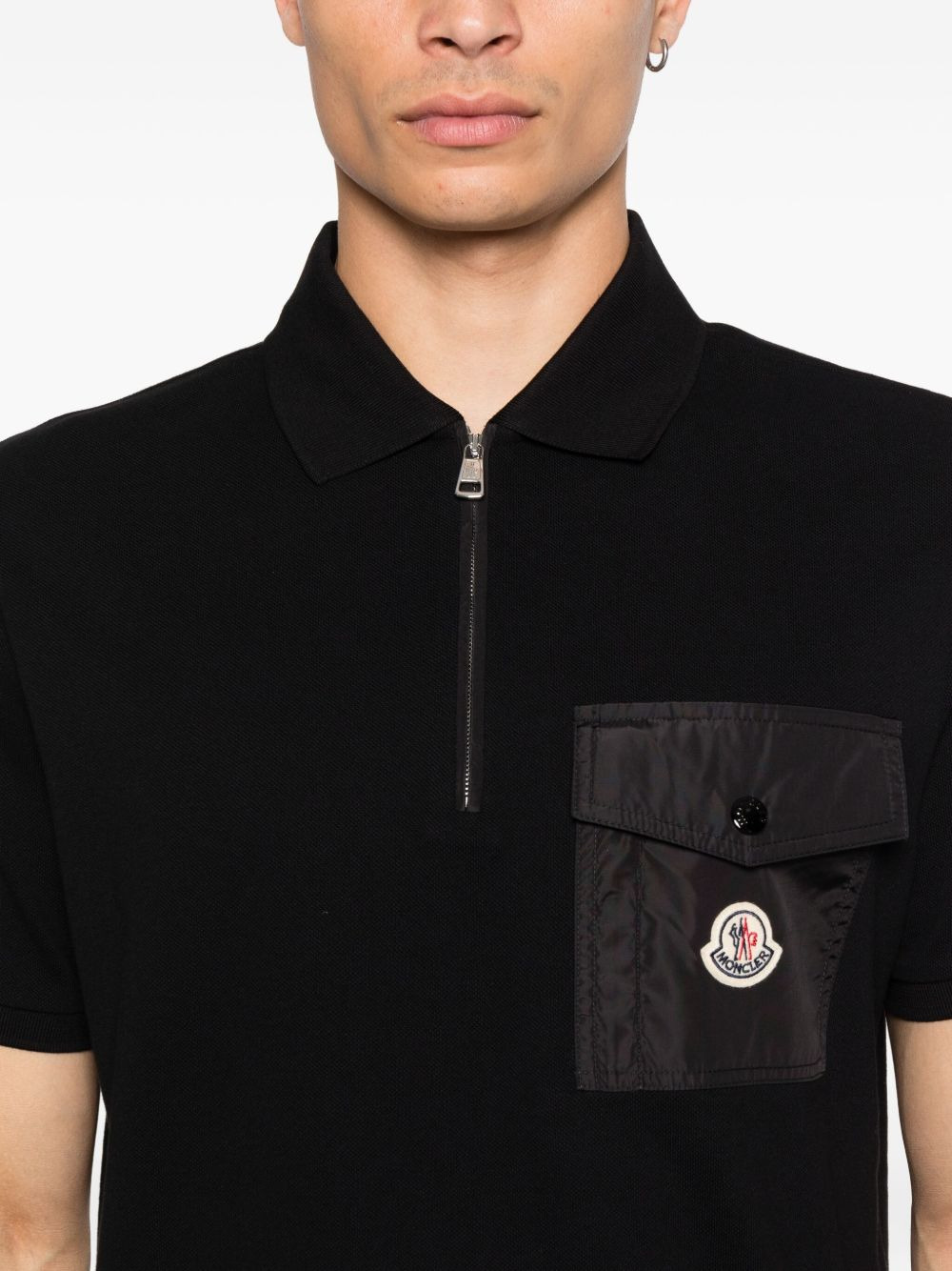 half-zip patch-pocket polo shirt - 4