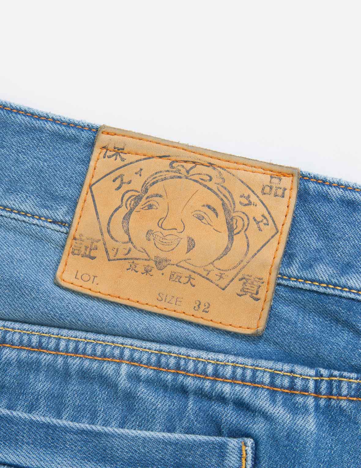 GODHEAD AND LOGO EMBROIDERY DAICOCK INSERT DENIM JOGGER PANTS - 7