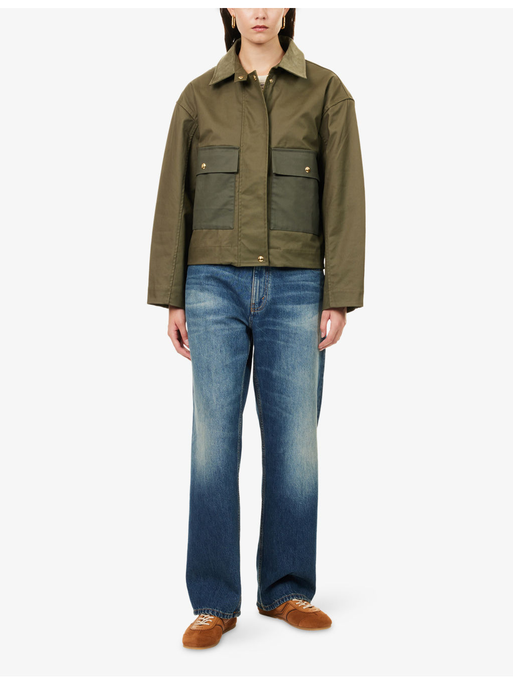 Nonie Patch-Pocket Cotton-Gaberdine Jacket - 2