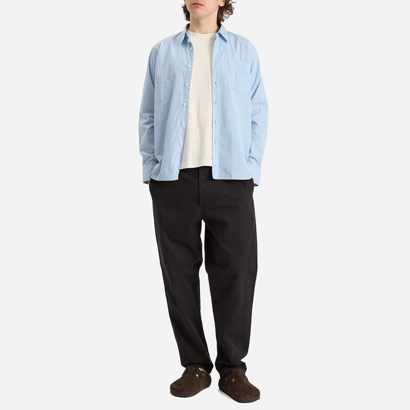 Universal Works Universal Works Vila Stripes Patched Shirt outlook