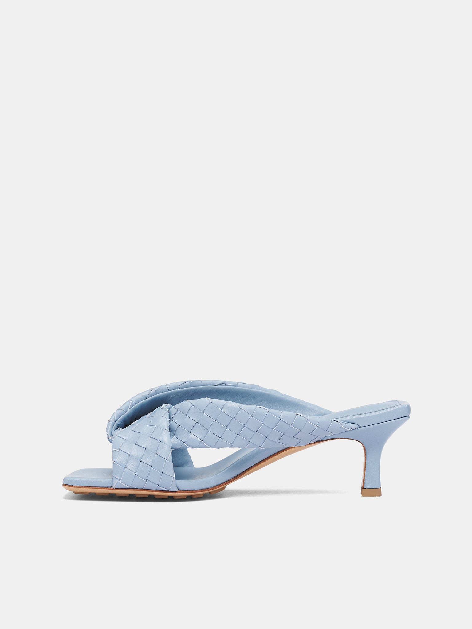 Blue Intrecciato Riva Mule Sandals - 3
