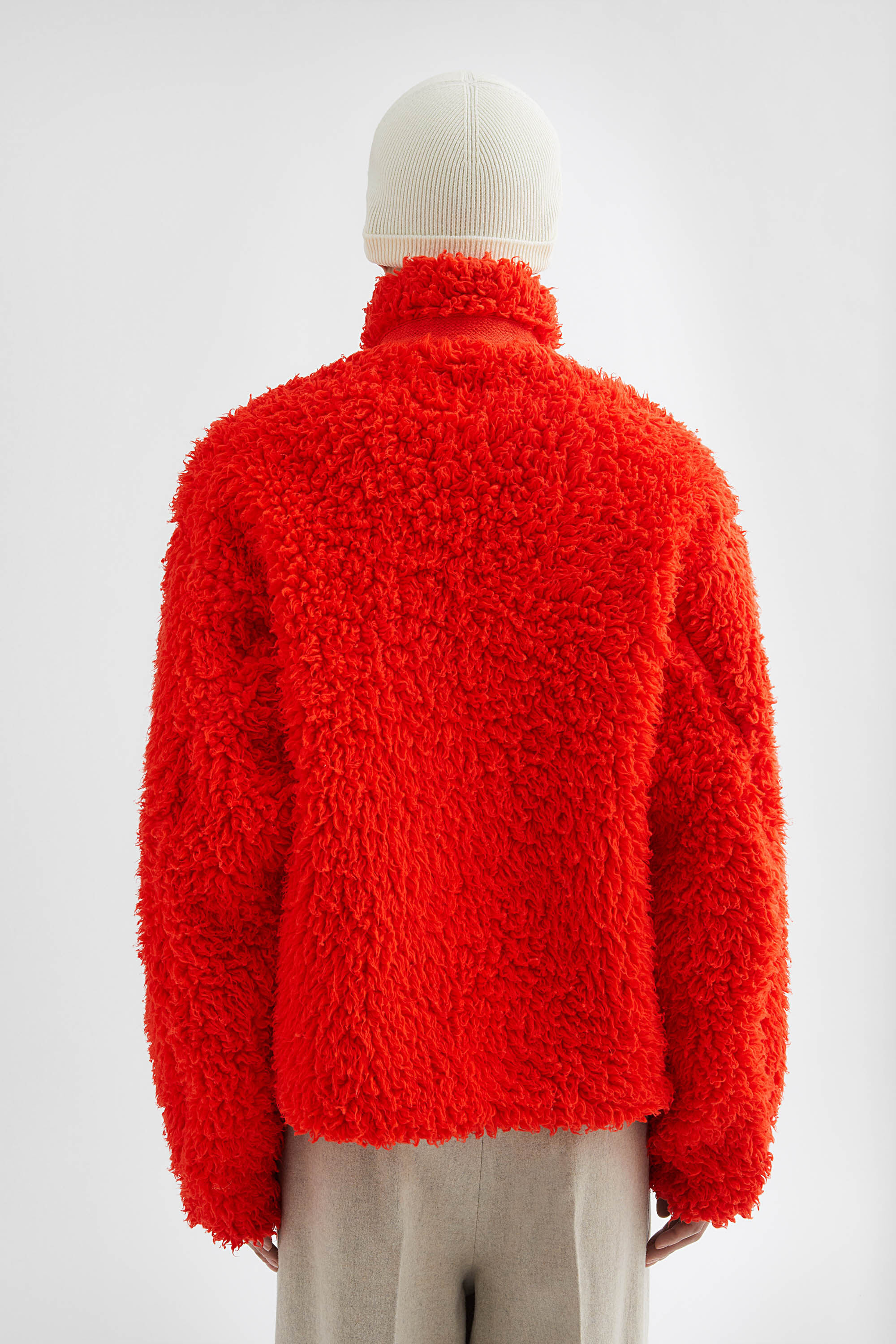 Cotton Fleece Zip-Up Jacket - 3