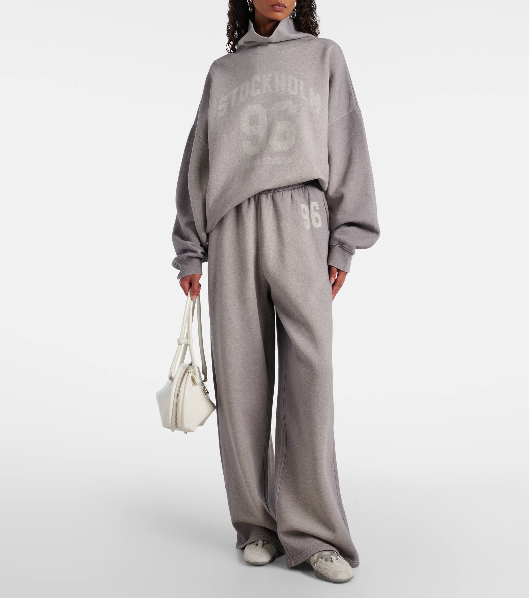 Felin logo cotton fleece sweatpants - 2