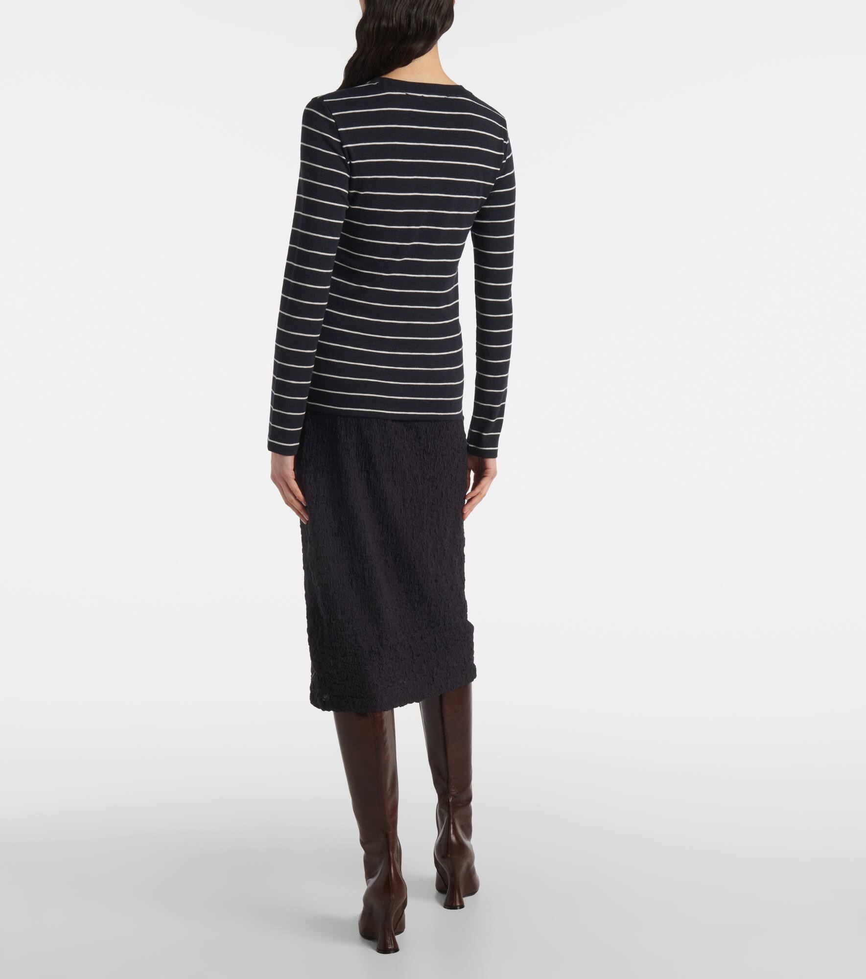 Striped cotton-blend top - 3