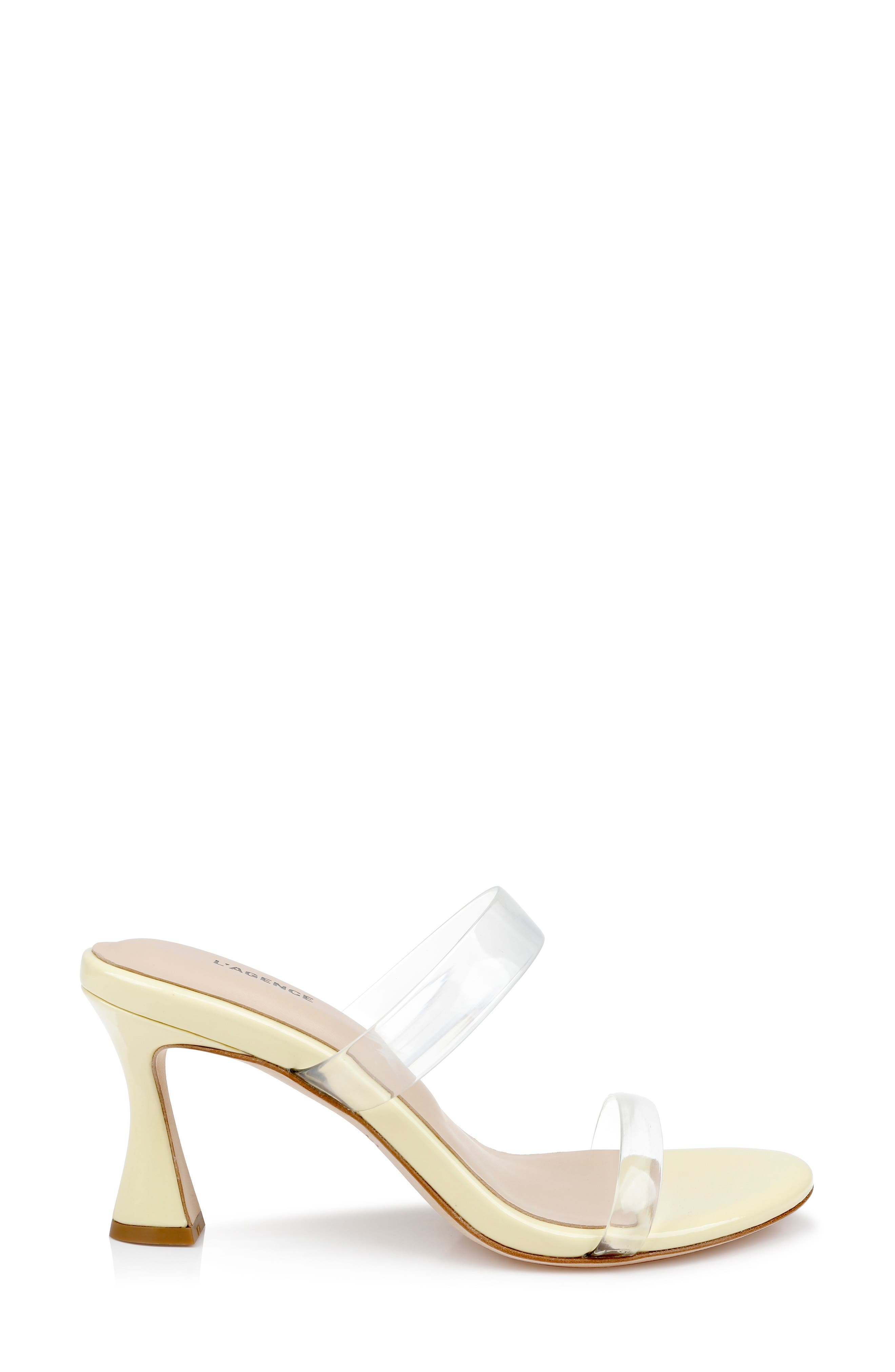 L'AGENCE Idalie Slide Sandal in Yellow Vinyl at Nordstrom - 3