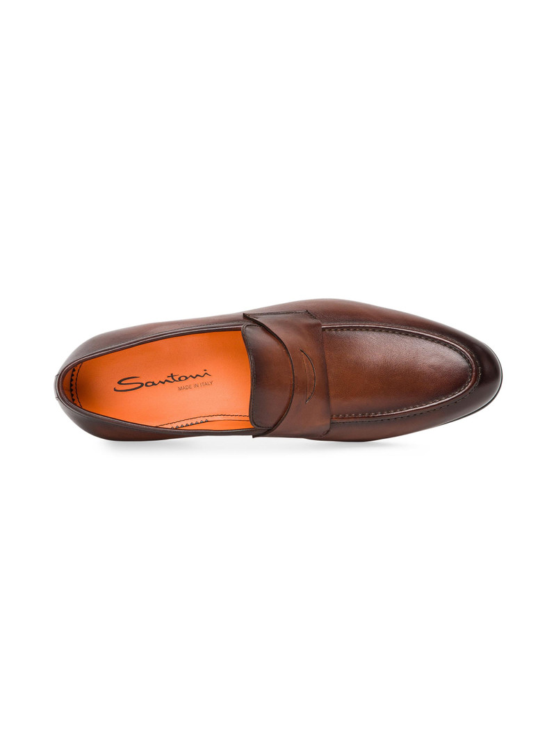 Men's Leather Penny Loafers - Brown 3