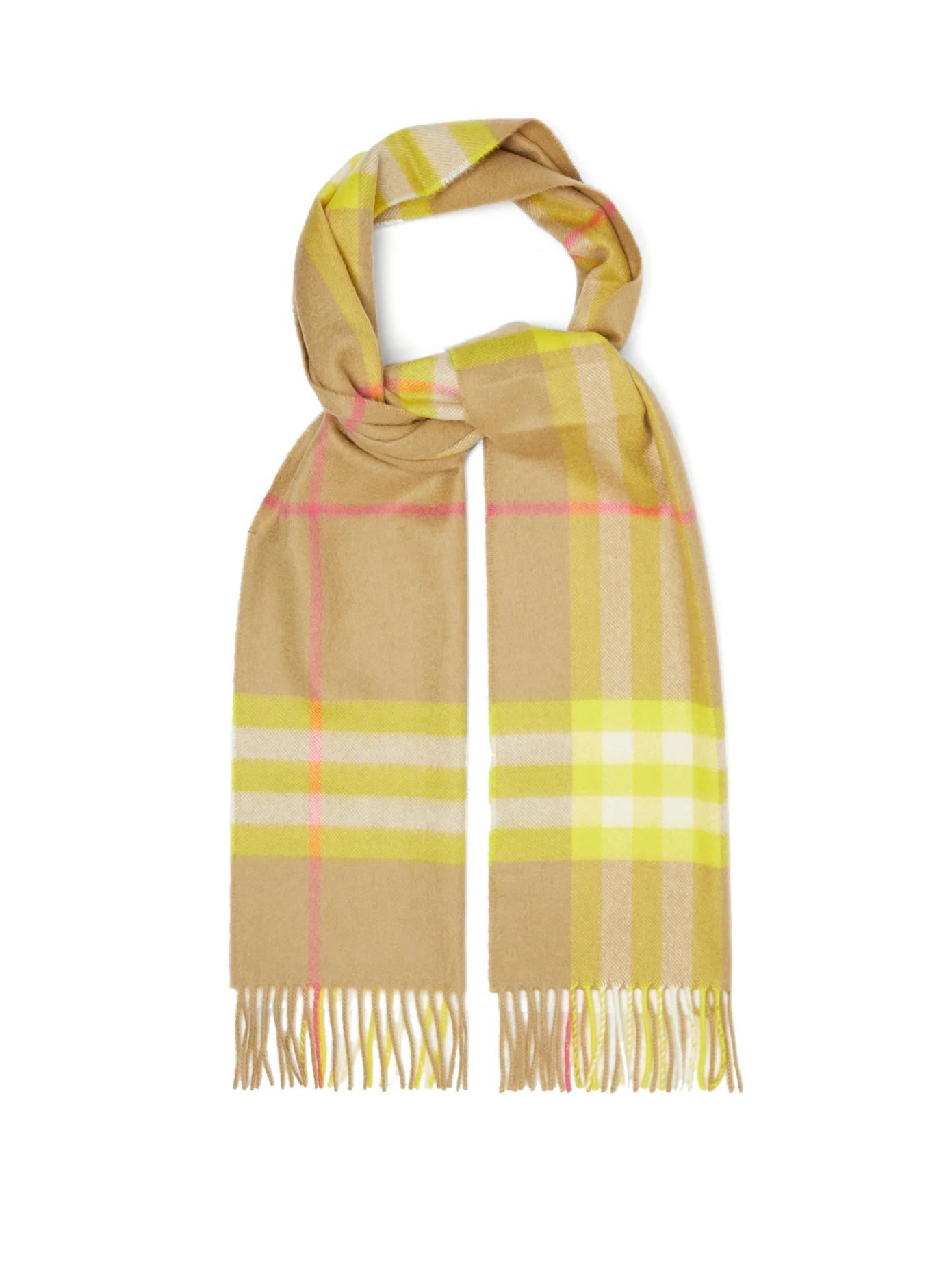 Checked cashmere scarf - 1