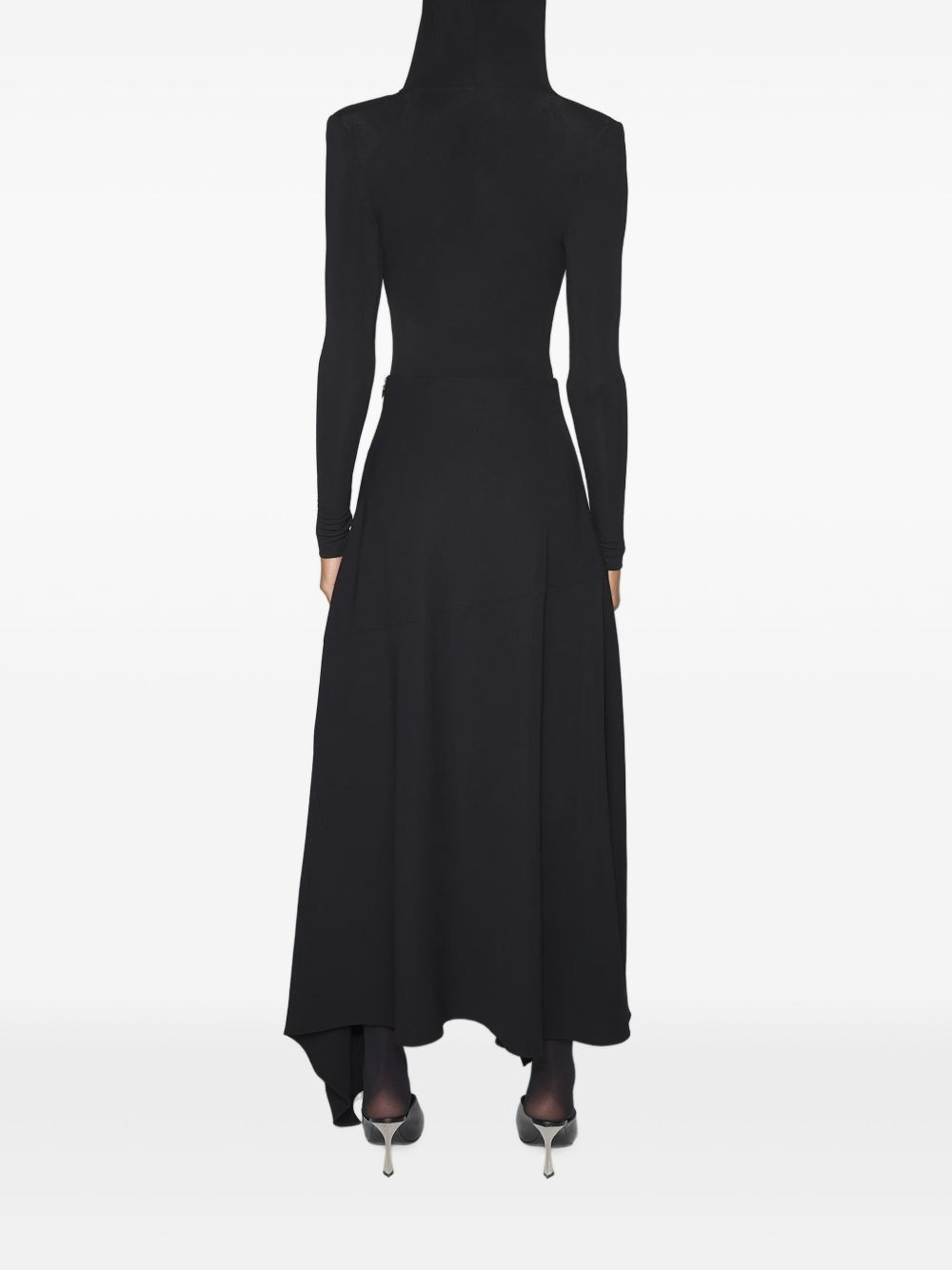 hooded asymmetric bodysuit - 2