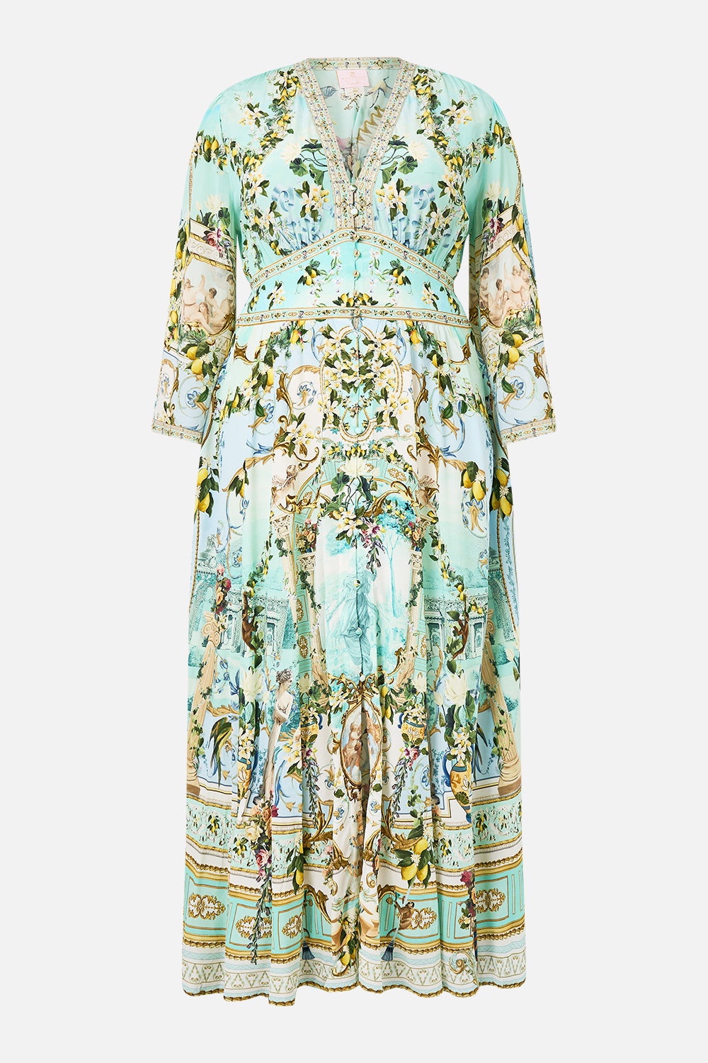 KIMONO SLEEVE DRESS WITH SHIRRING DETAIL - 11