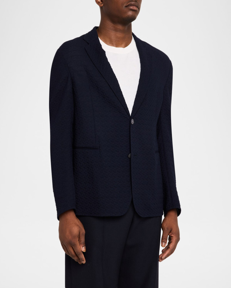 Men's Chevron Jacquard Knit Blazer 4