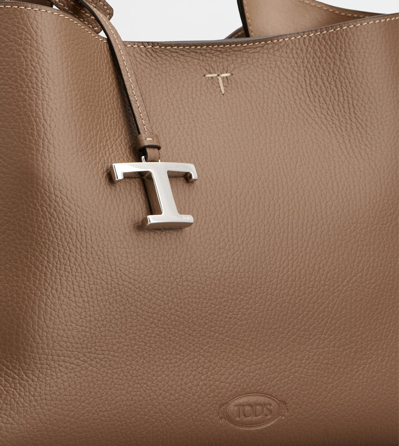 BAG IN LEATHER MEDIUM - BROWN 5