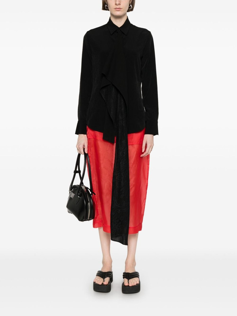 Yohji Yamamoto drape-panel shirt outlook