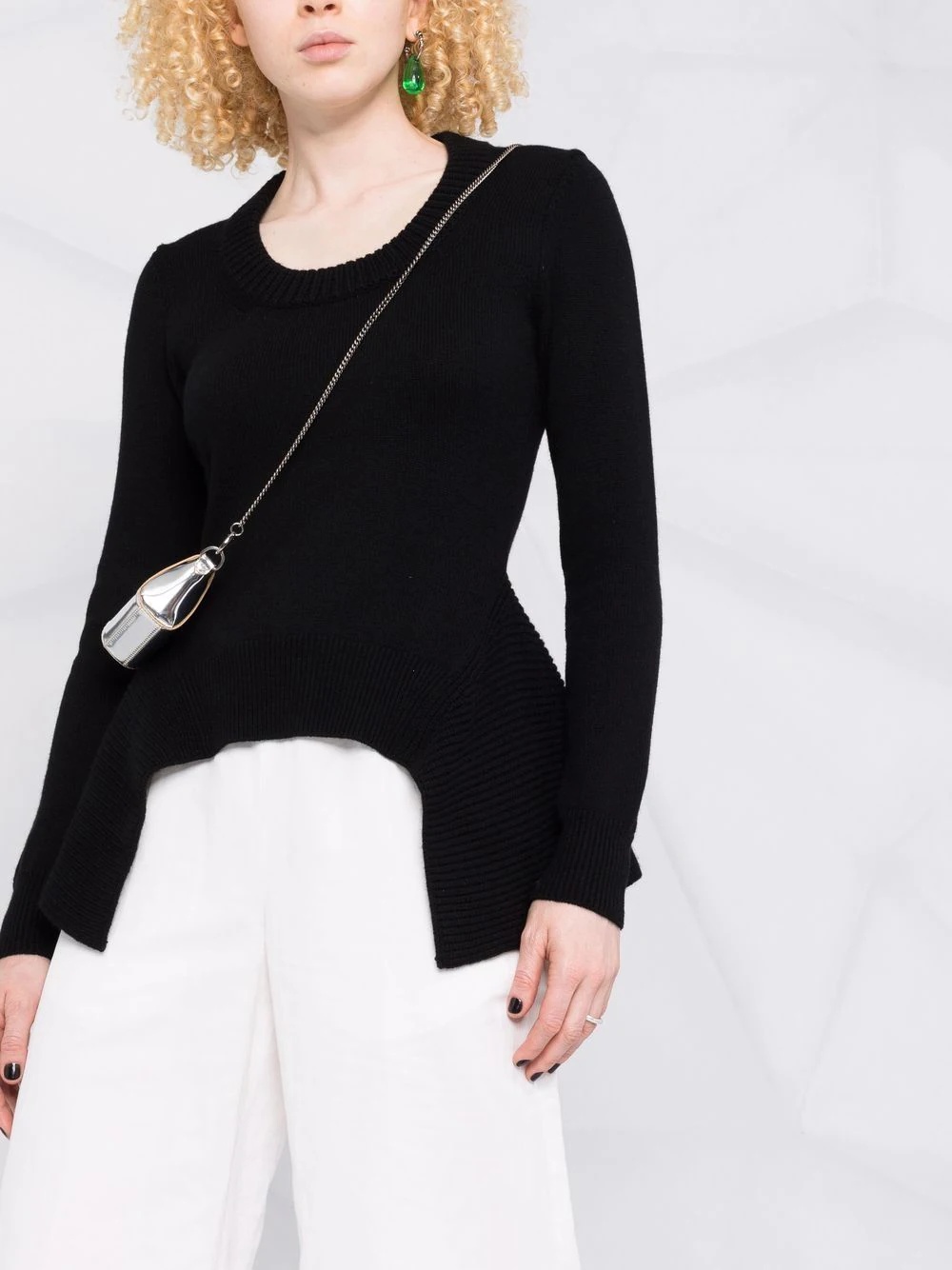 peplum cashmere jumper - 5